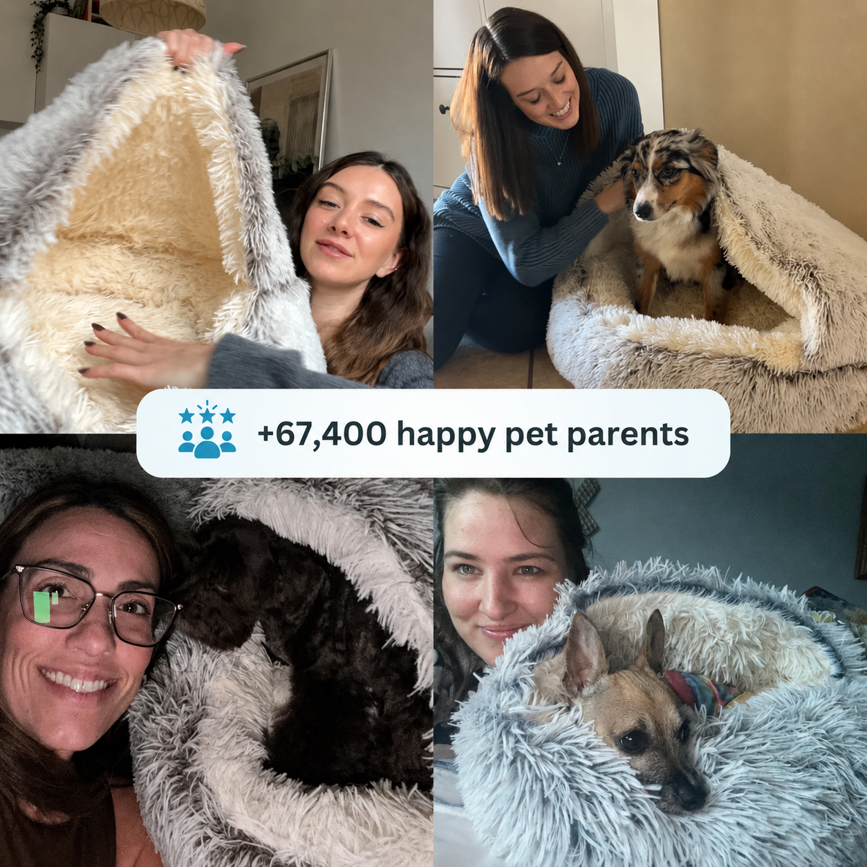 Cozy Cocoon™ Hooded Pet Bed